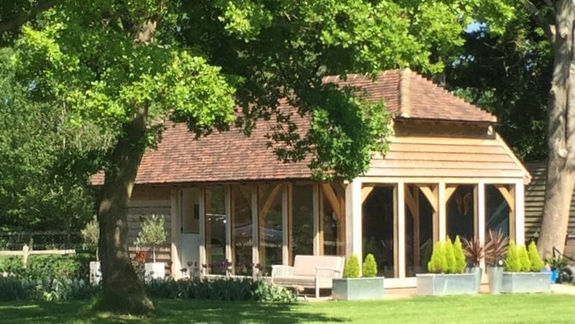 Louise's ZenDen, an oak-framed garden room in Sussex
